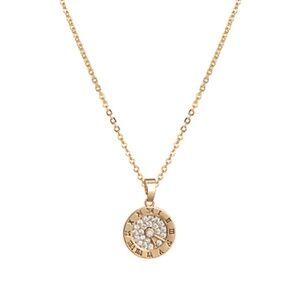 Clock CZ Necklace